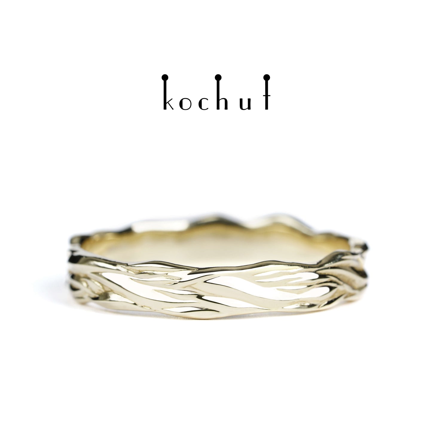 Wellen der Liebe — Ehering aus Weißgold