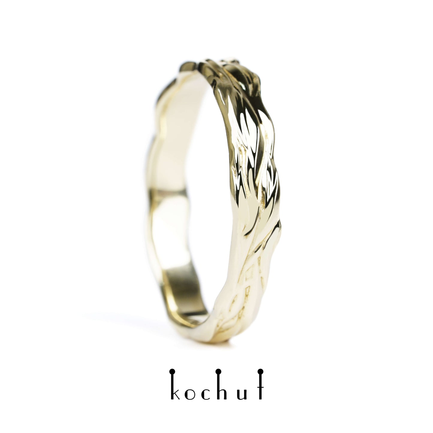 Wellen der Liebe — Ehering aus Weißgold