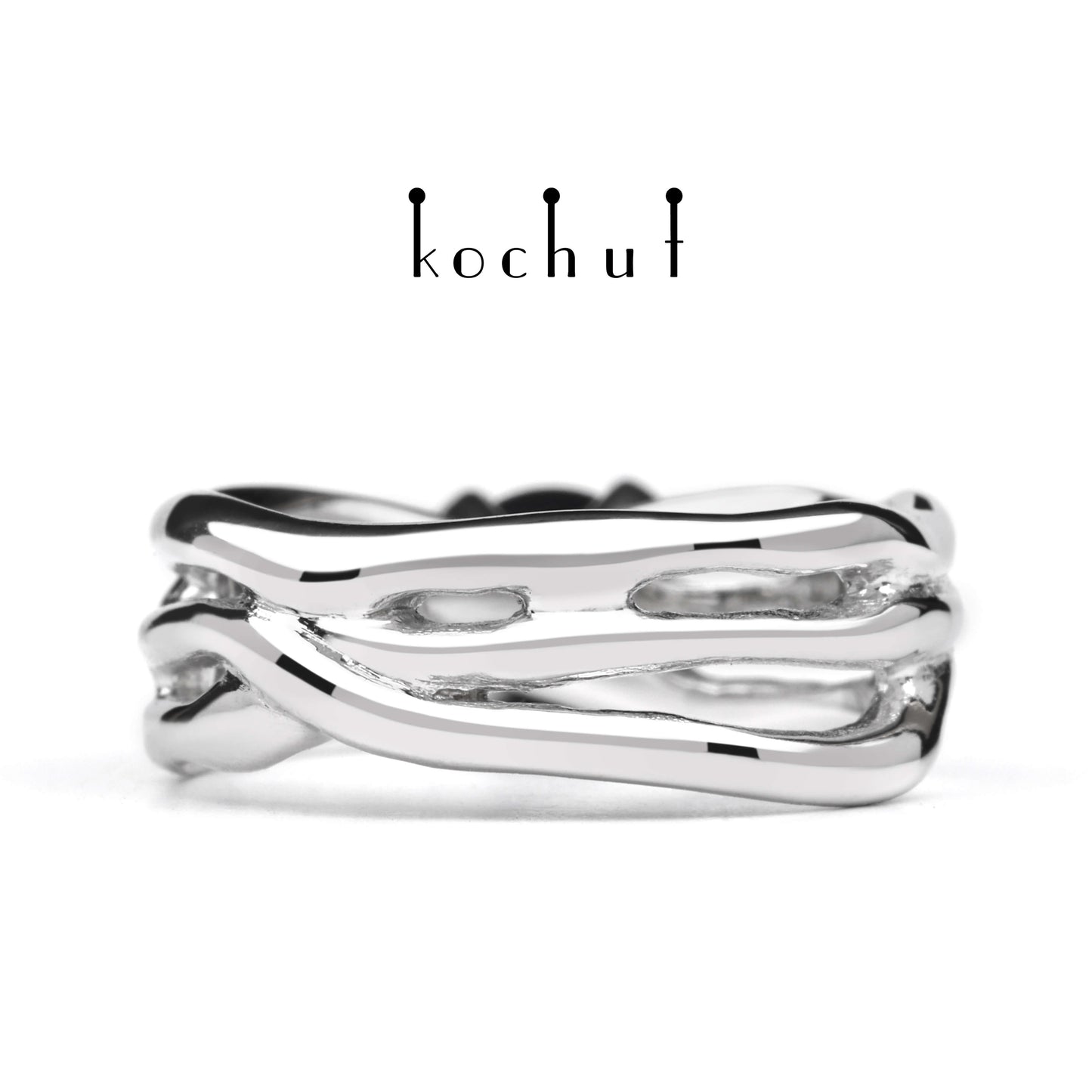 Mein Stern — Verlobungsring aus Weißgold mit Saphir, beschichtet mit weißem Rhodium