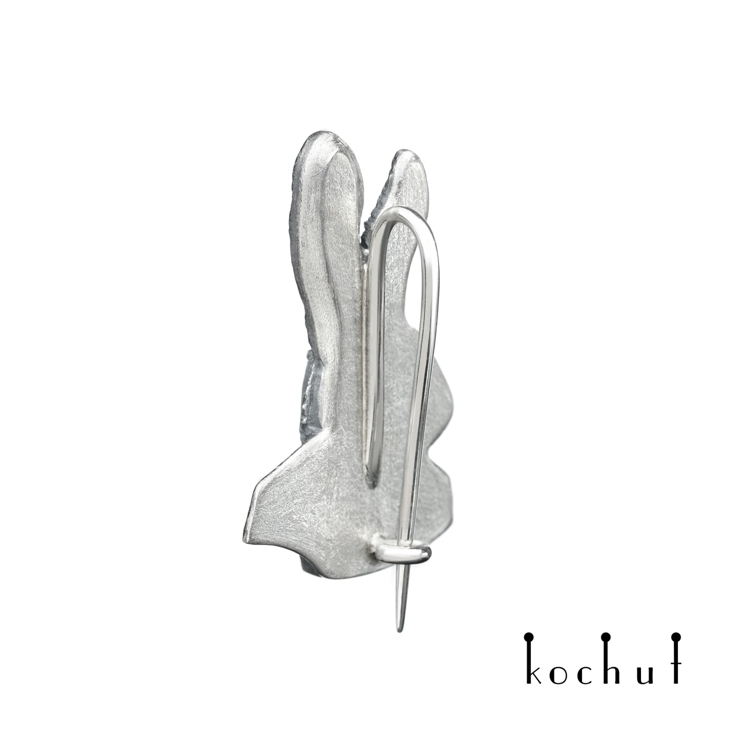 Hase — Brosche aus oxidiertem Silber