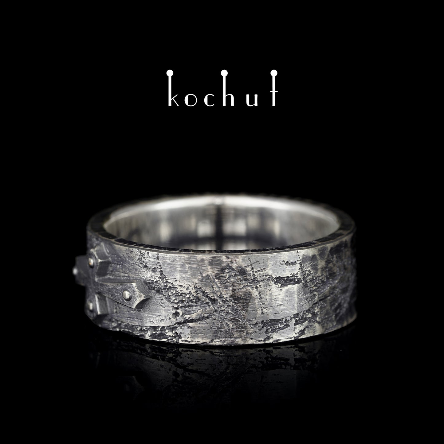 Fortune (schmal) — Ring aus oxidiertem Silber