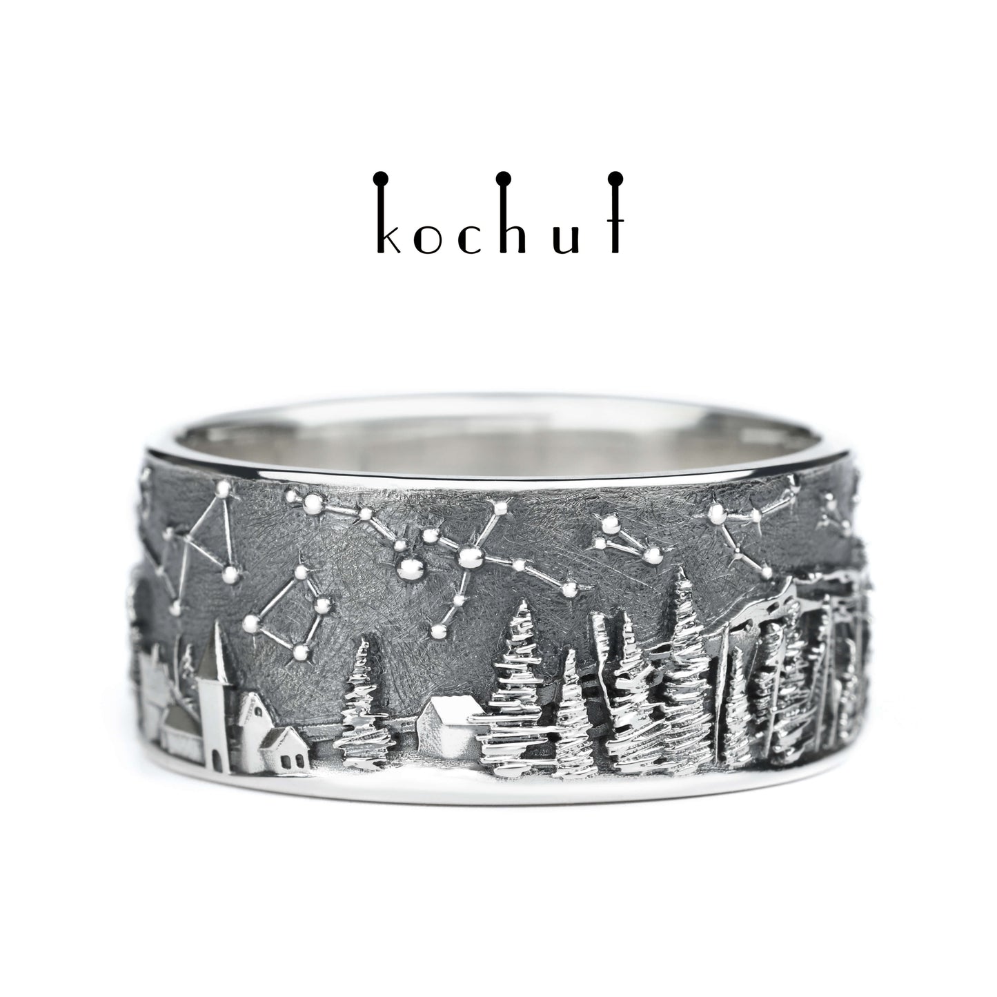 Nordisches Märchen — Ring aus oxidiertem Silber