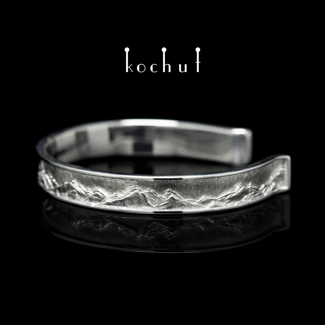 Peaks — Silberarmband mit weißer Rhodium-Beschichtung