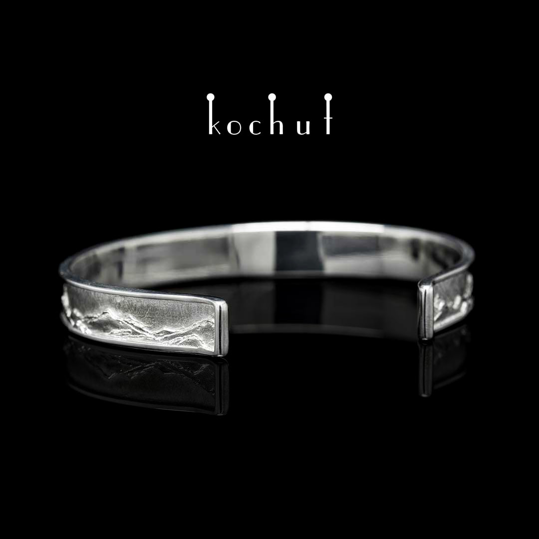 Peaks — Silberarmband mit weißer Rhodium-Beschichtung