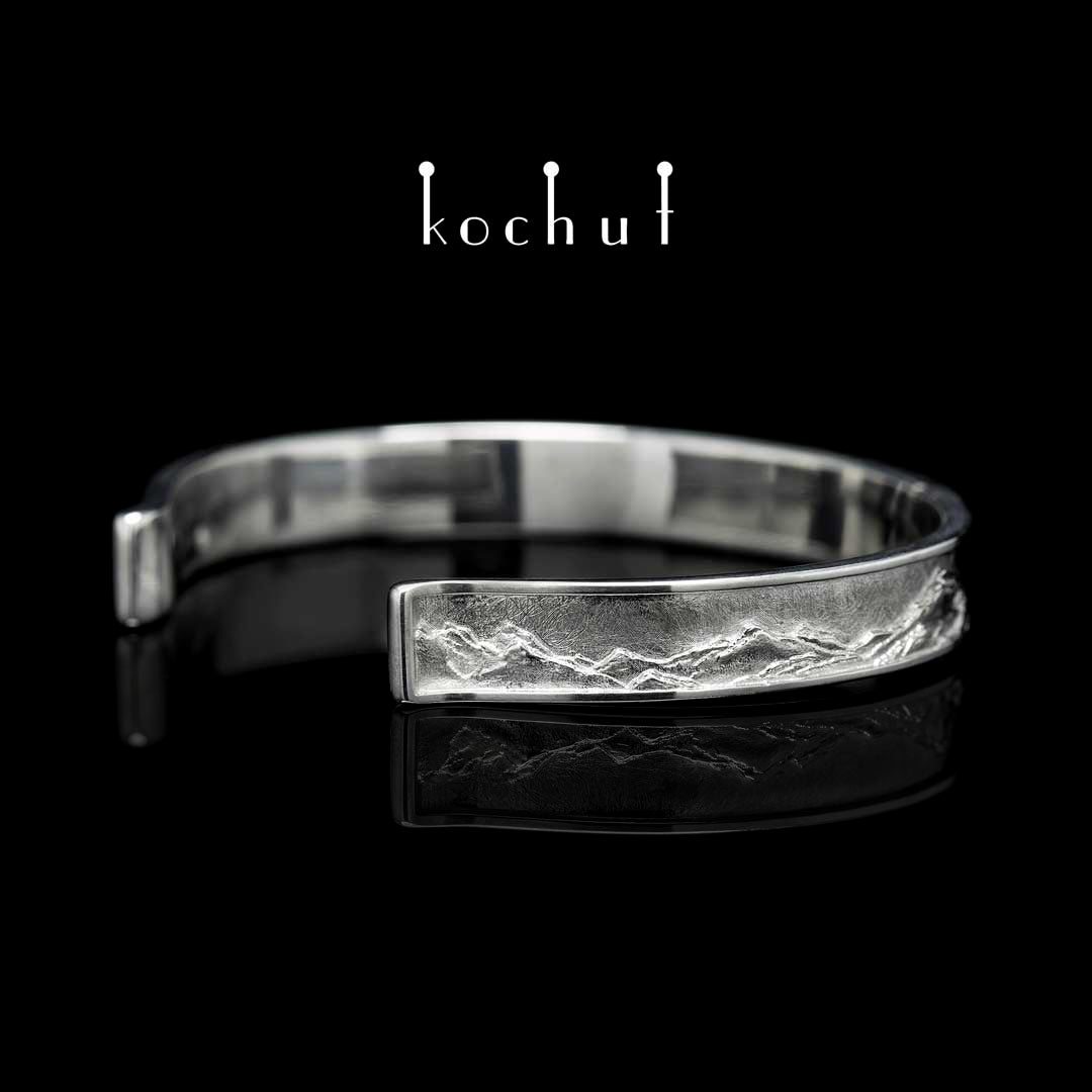 Peaks — Silberarmband mit weißer Rhodium-Beschichtung