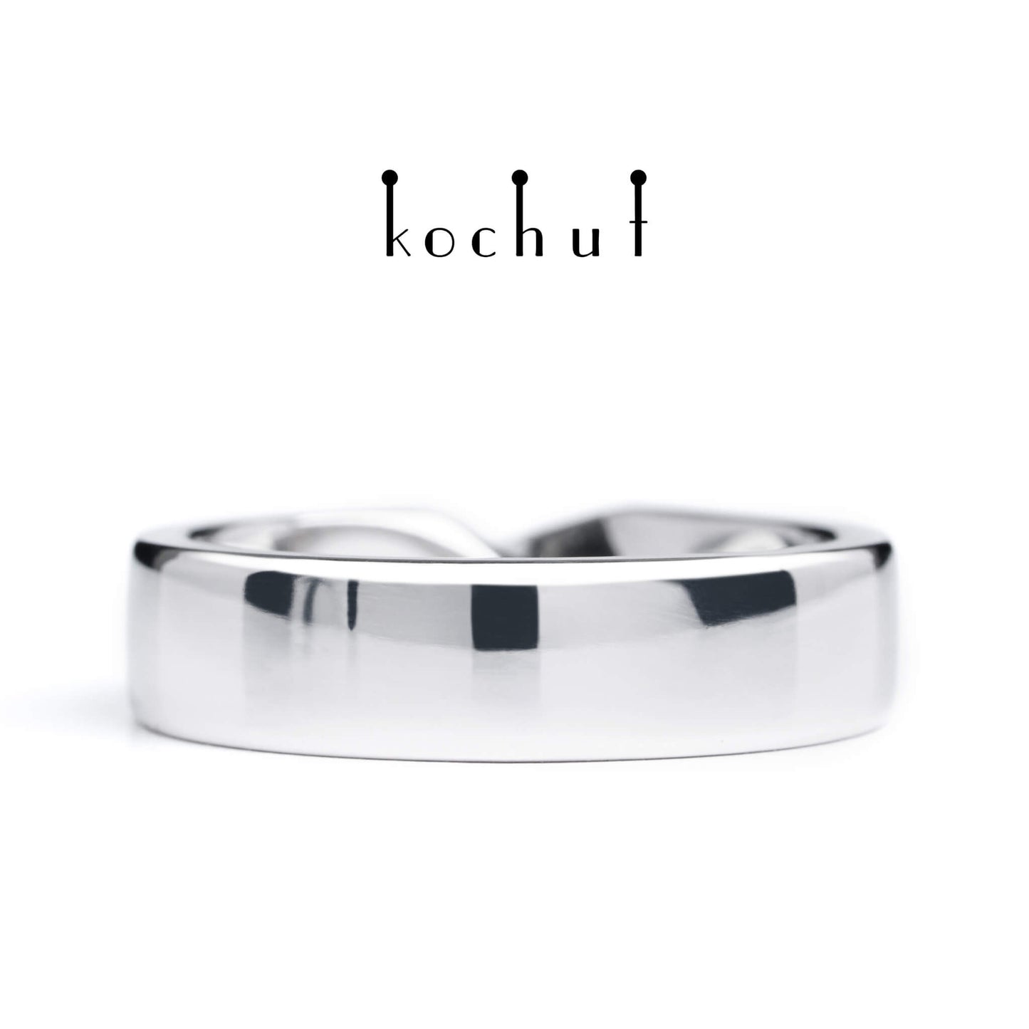 Mobius-Band — Silber-Verlobungsring mit Diamant