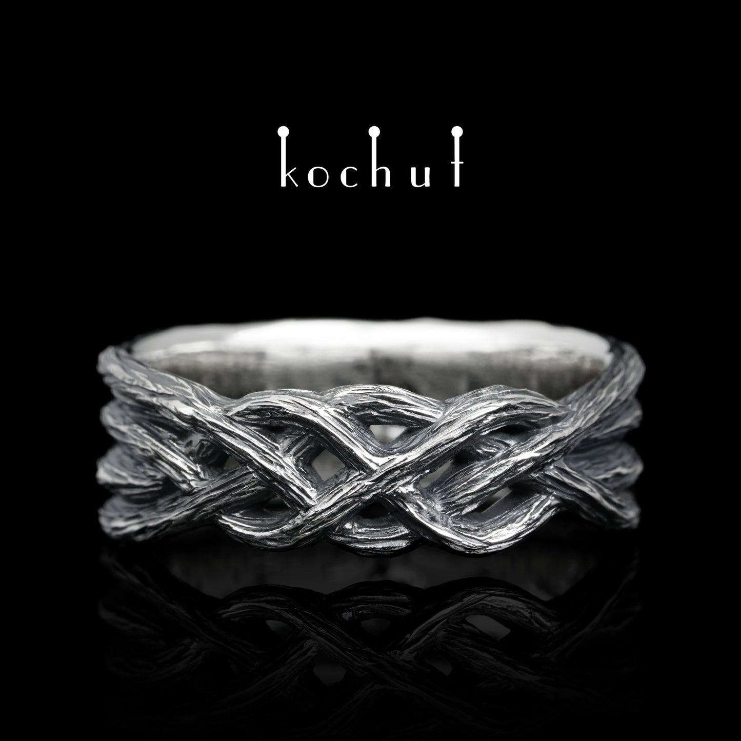 All-Seeing Eye — Ring aus oxidiertem Silber