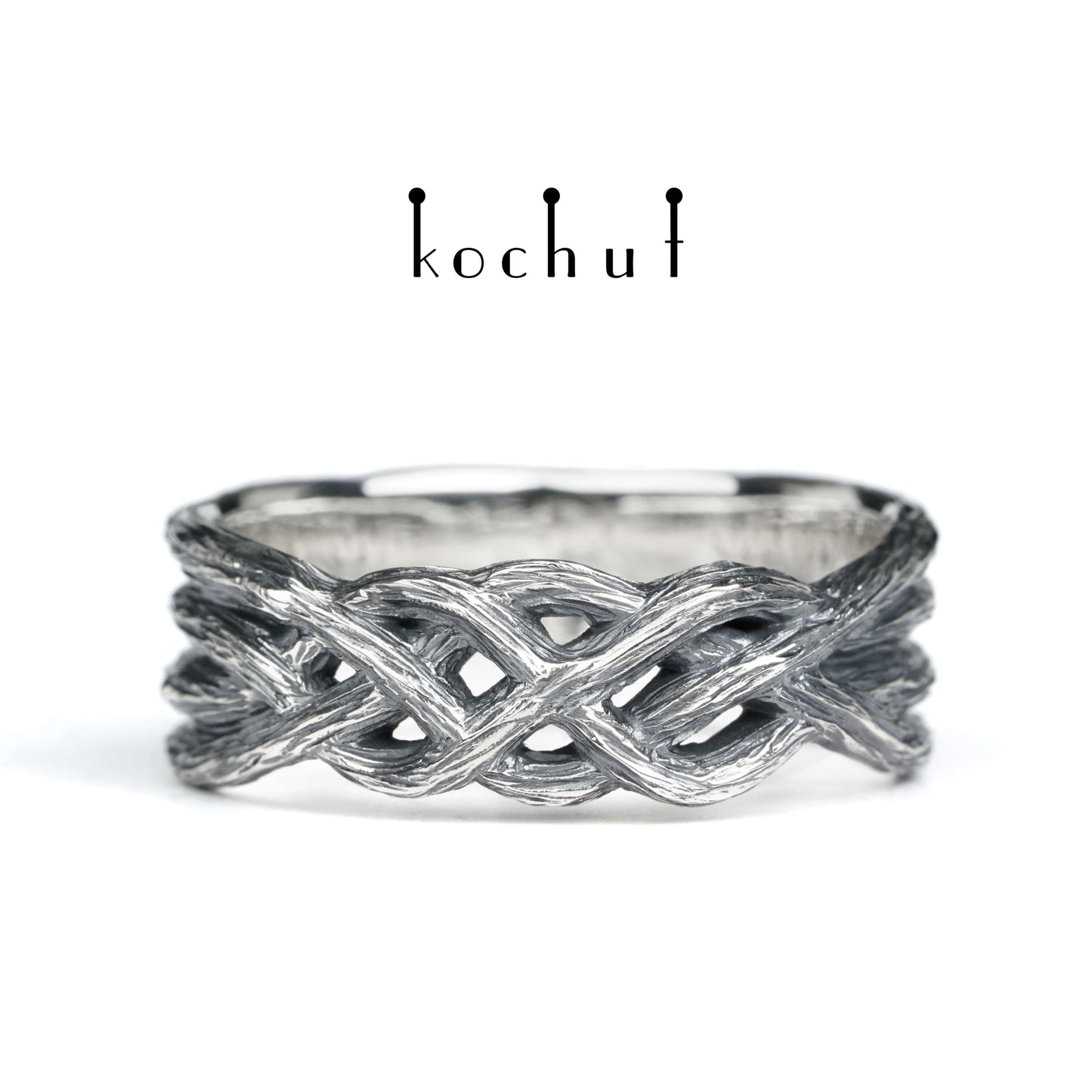 All-Seeing Eye — Ring aus oxidiertem Silber