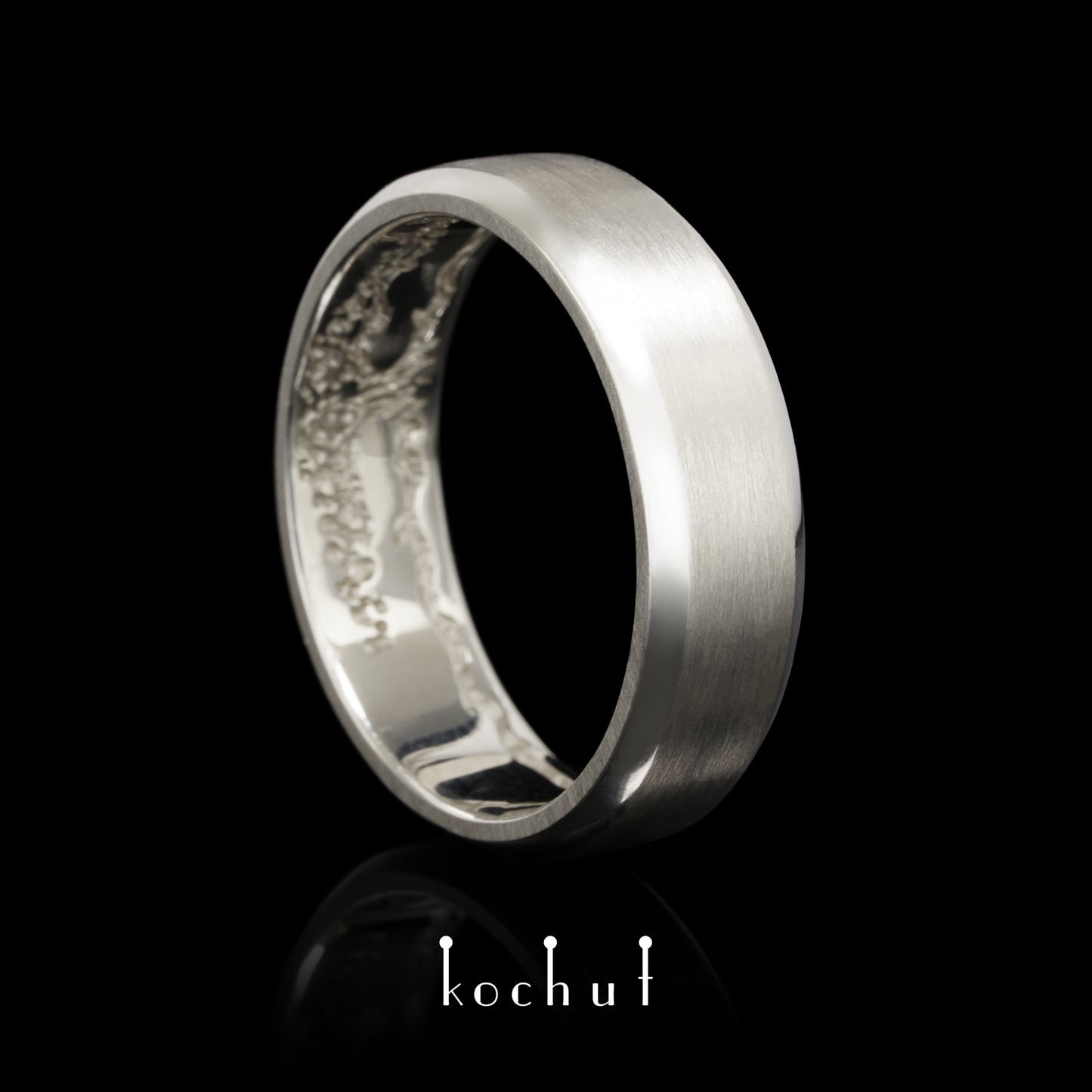 Lebensbaum: Stiele — matte silberne Ring
