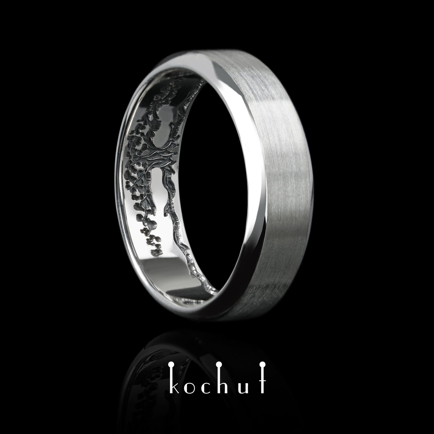 Lebensbaum: Stiele — Ring aus oxidiertem Silber