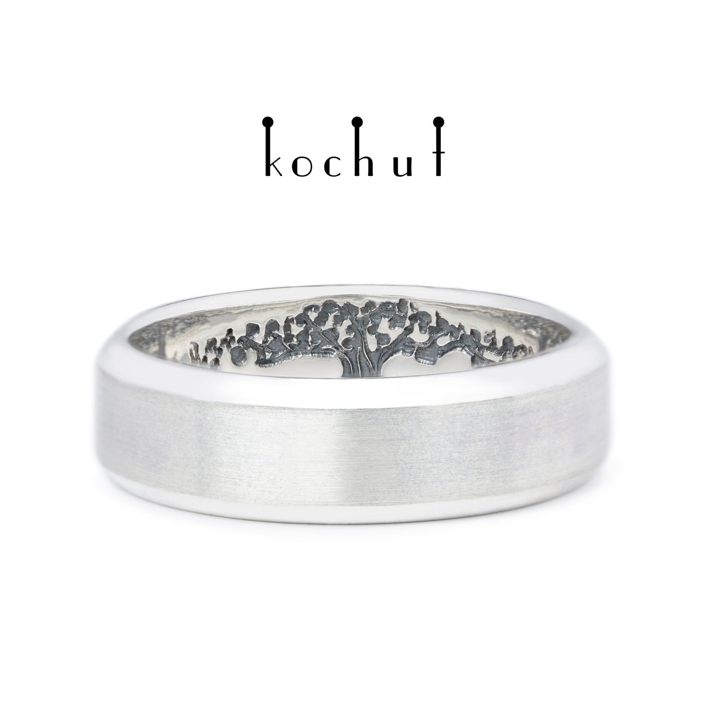 Lebensbaum: Stiele — Ring aus oxidiertem Silber