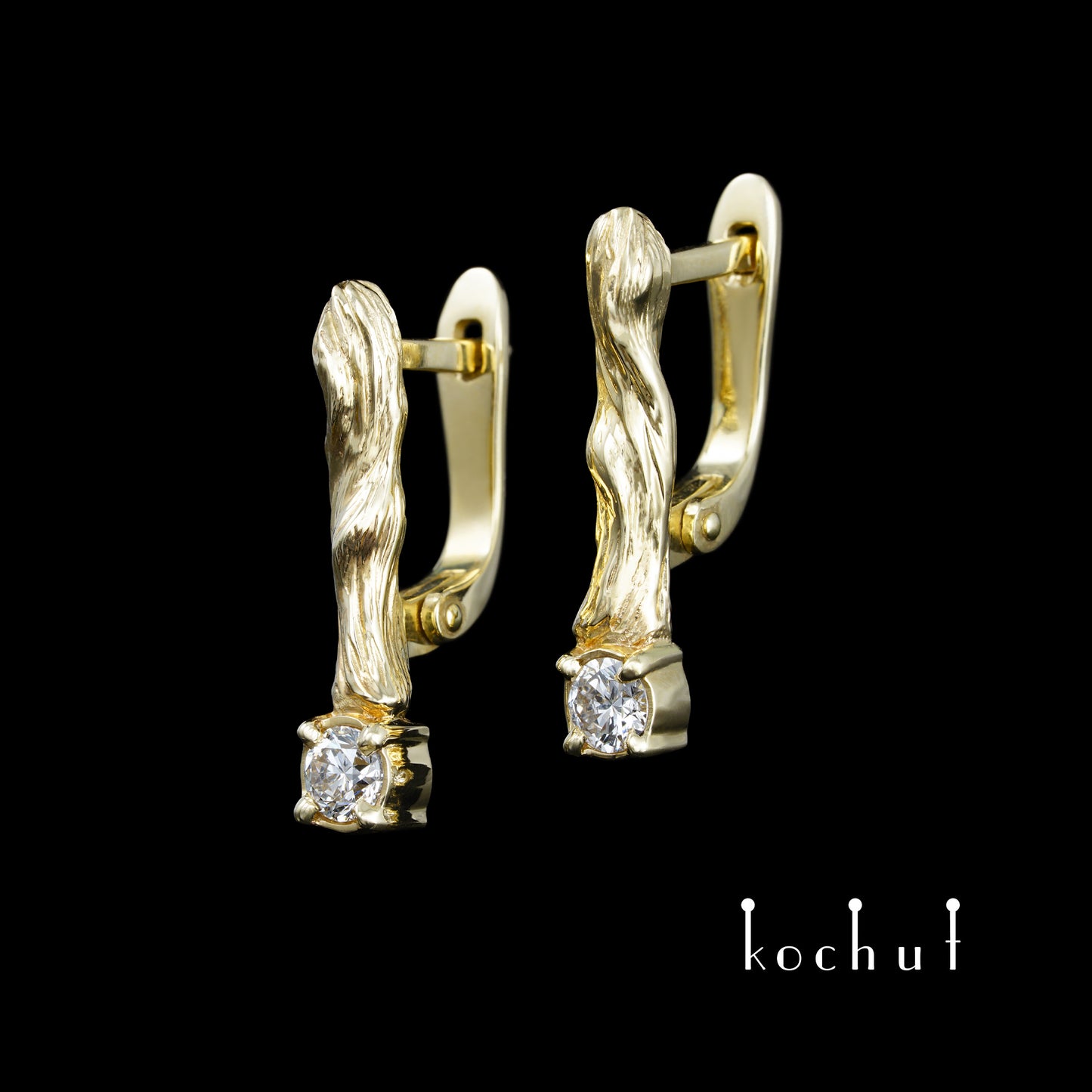 Zweige — Set aus Gelbgold mit Diamanten