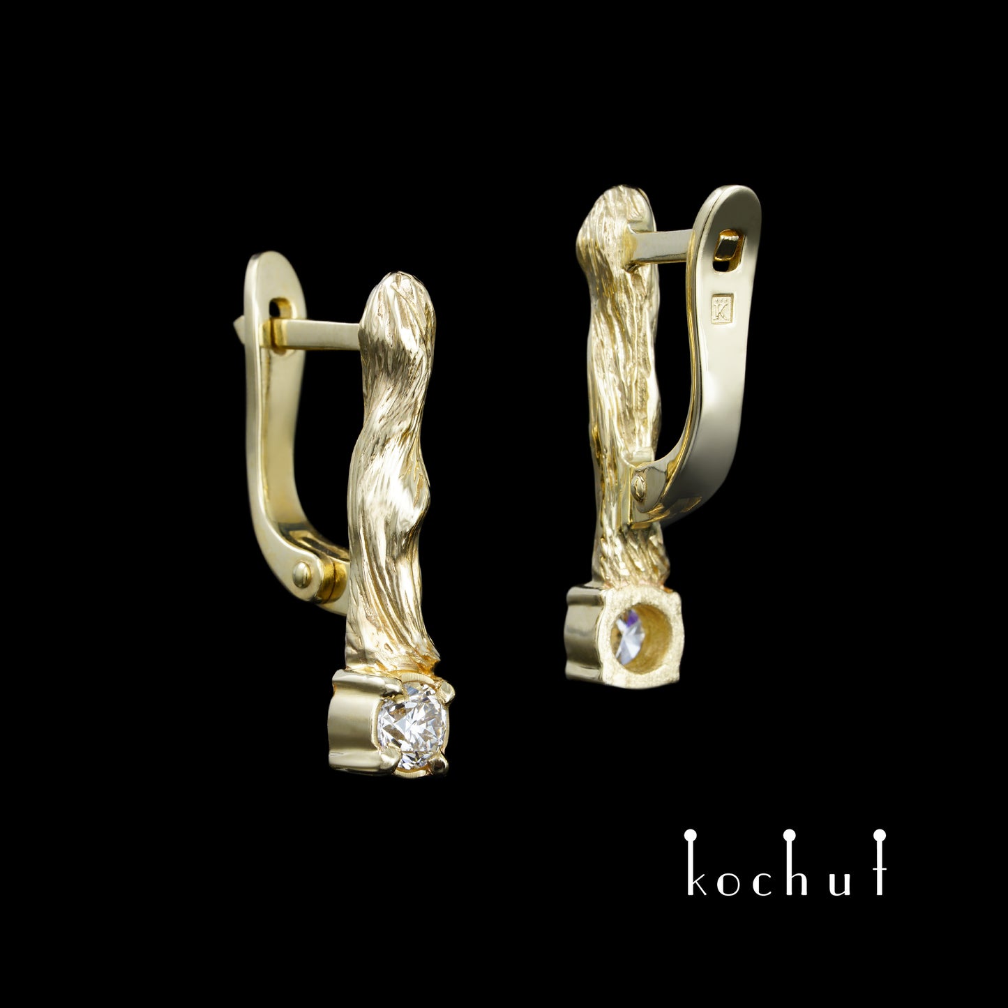 Zweige — Set aus Gelbgold mit Diamanten