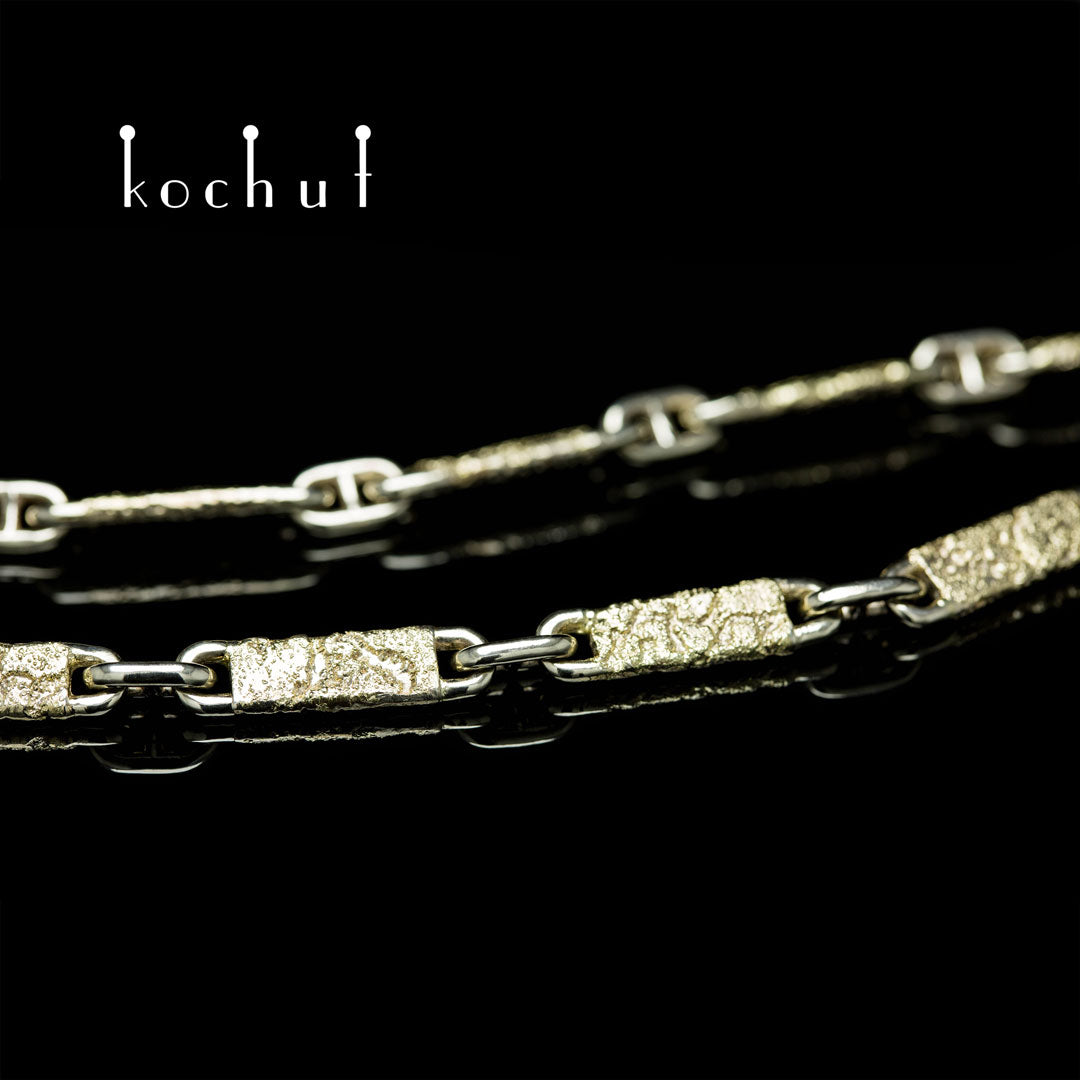 Leib und Seele – eine Kette aus Weiß- und Gelbgold