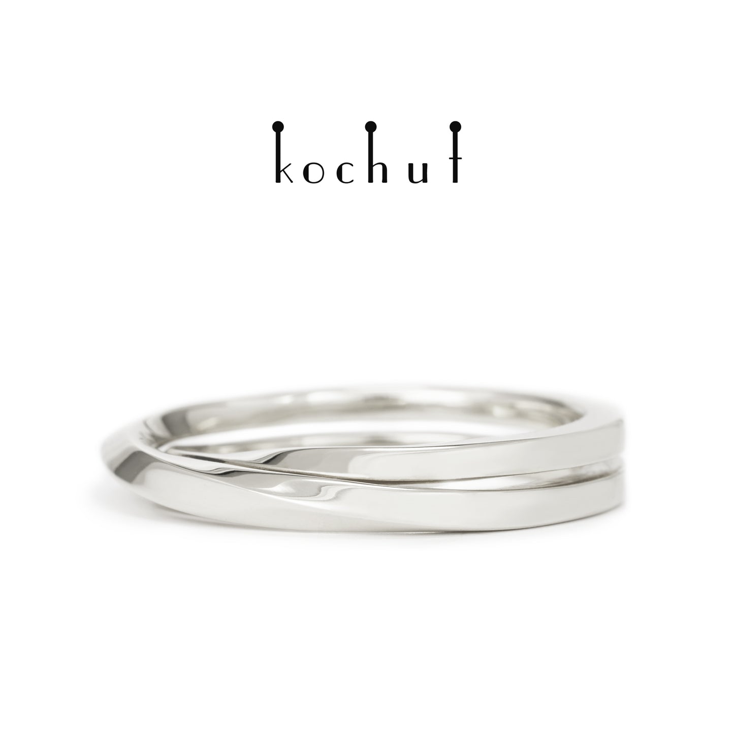 Mobius-Band: Gegengewicht — Ring aus Weißgold, überzogen mit weißem Rhodium