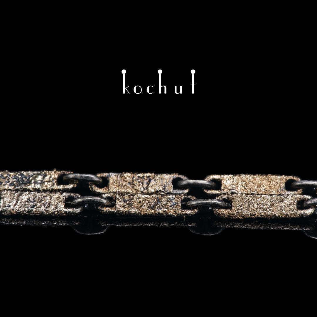 Leib und Seele — eine Kette aus oxidiertem Silber und Gelbgold