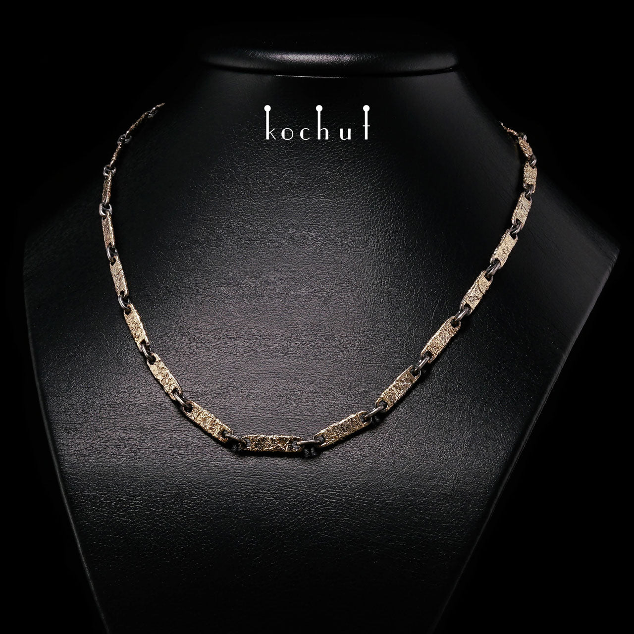 Leib und Seele — eine Kette aus oxidiertem Silber und Gelbgold