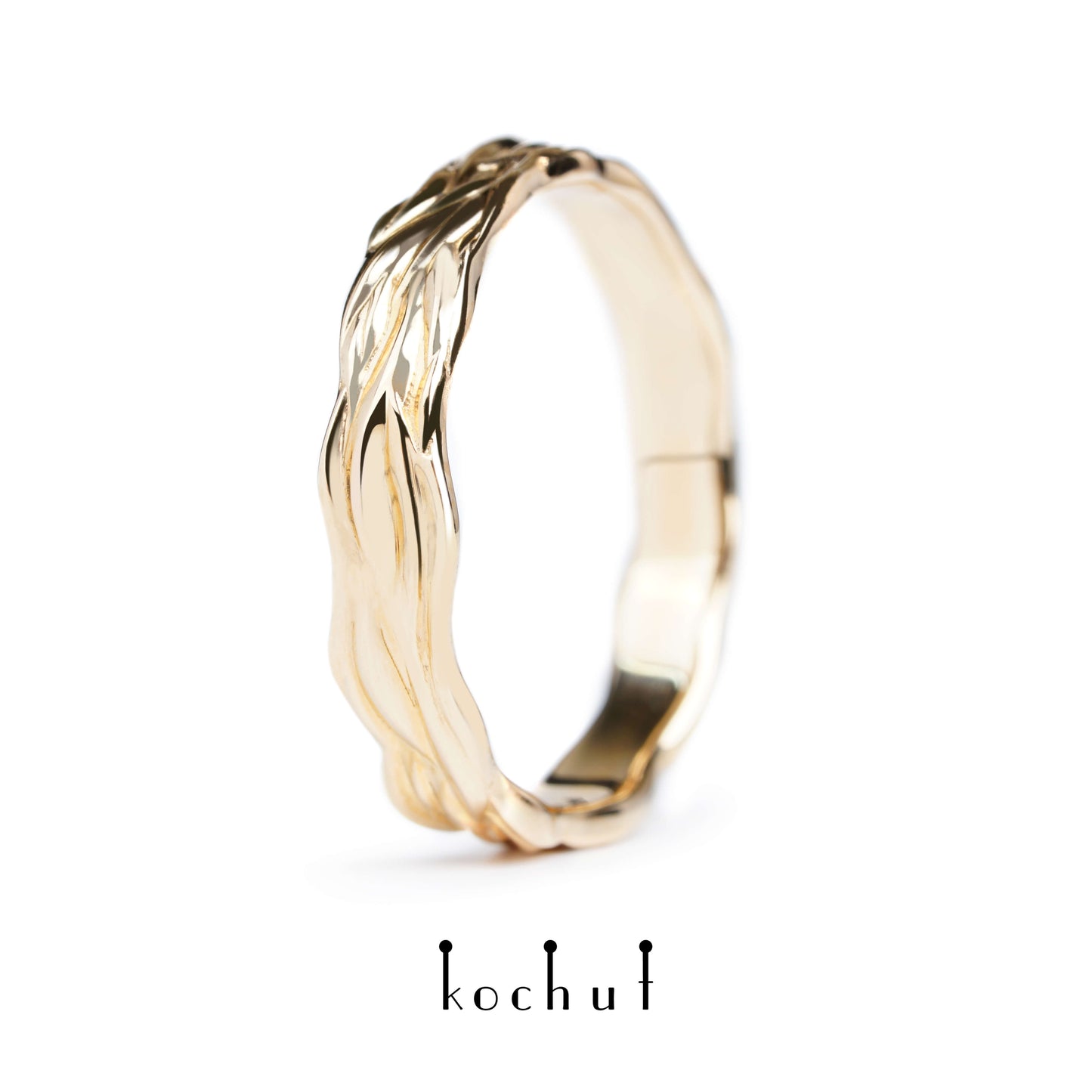 Wellen der Liebe — Rotgold-Ehering