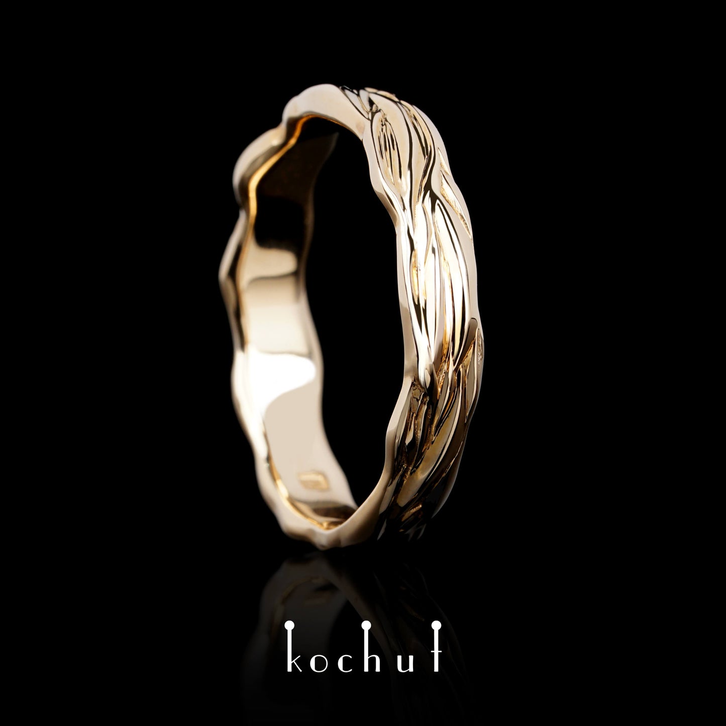 Wellen der Liebe — Rotgold-Ehering