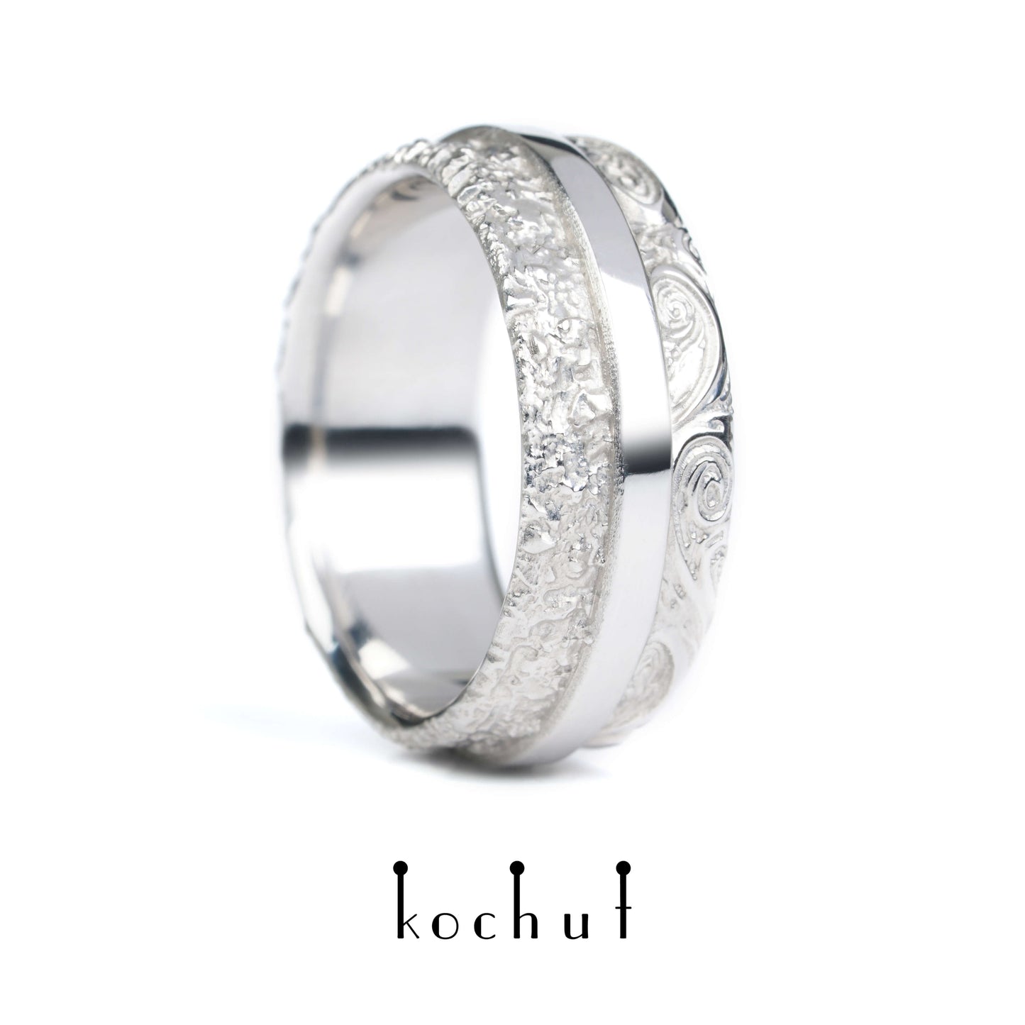 In Freude und Leid — Silberhochzeitssring mit weißem Rhodium überzogen