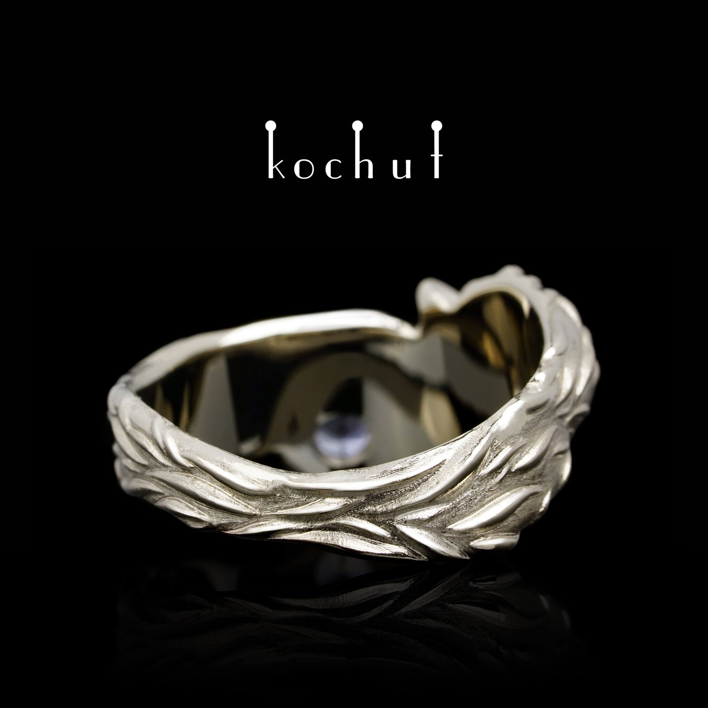 Kätzchen — Saphir-Weißgoldring