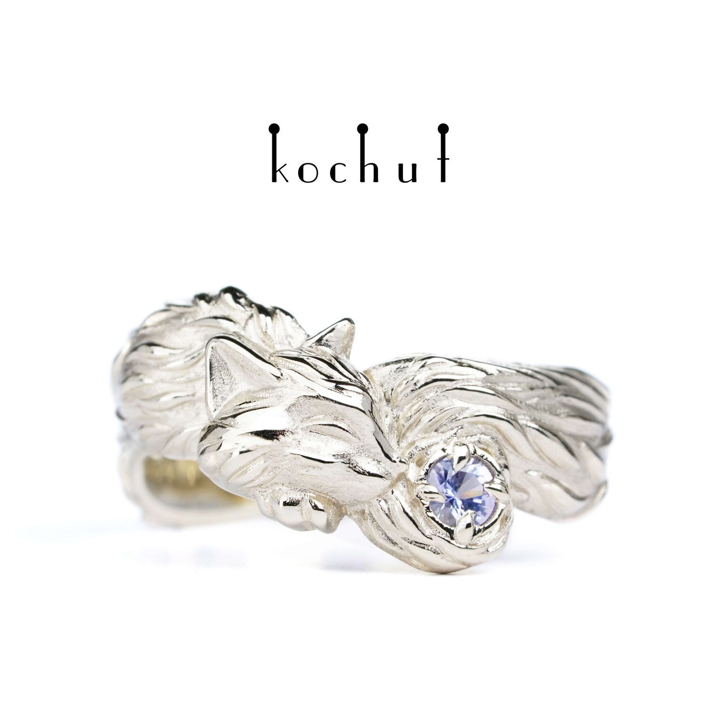 Kätzchen — Saphir-Weißgoldring
