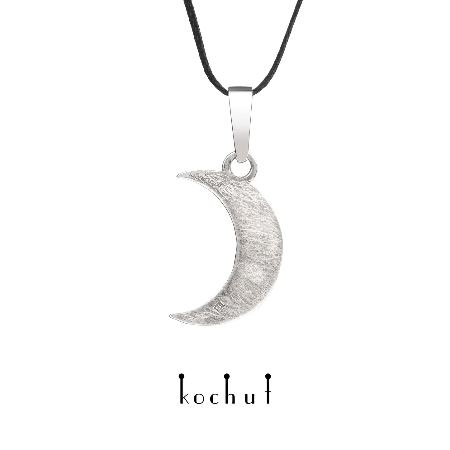 Rose Night — Anhänger aus oxidiertem Silber