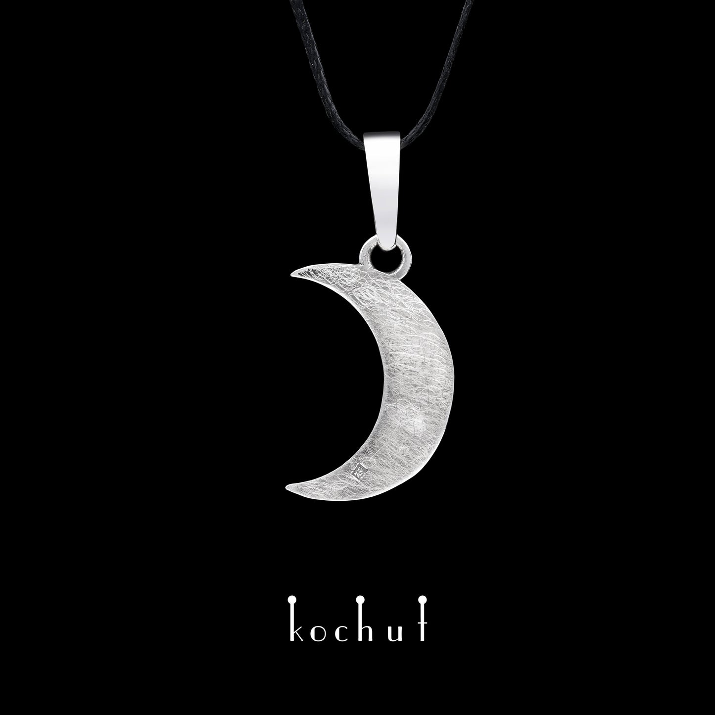 Rose Night — Anhänger aus oxidiertem Silber