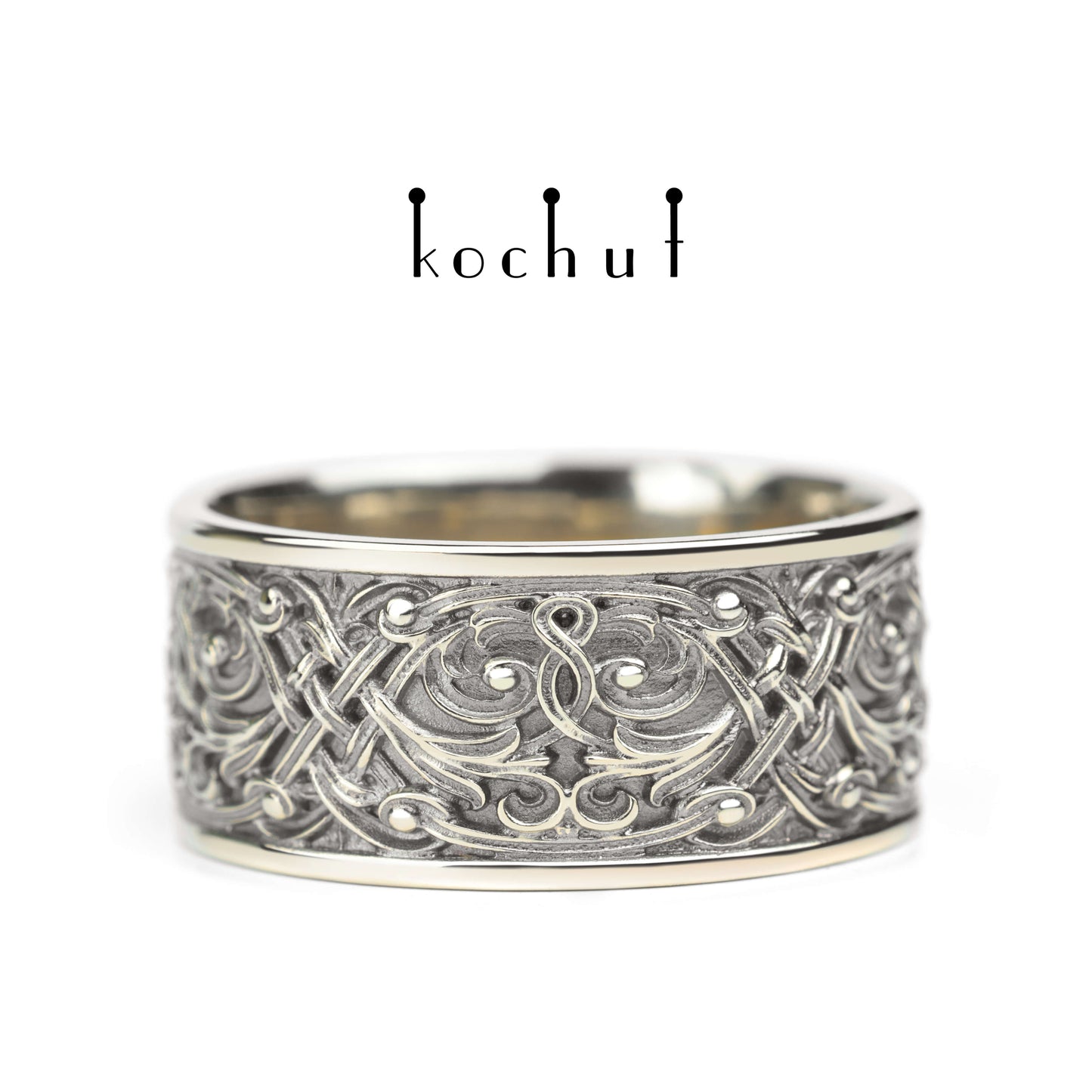 Venetian Night — Ehering aus Weißgold, überzogen mit schwarzem Rhodium