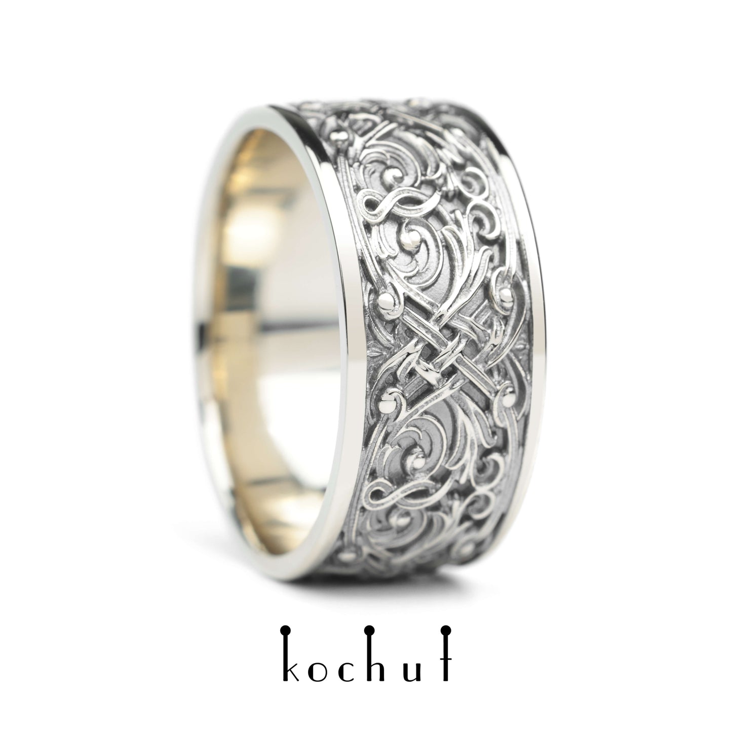 Venetian Night — Ehering aus Weißgold, überzogen mit schwarzem Rhodium