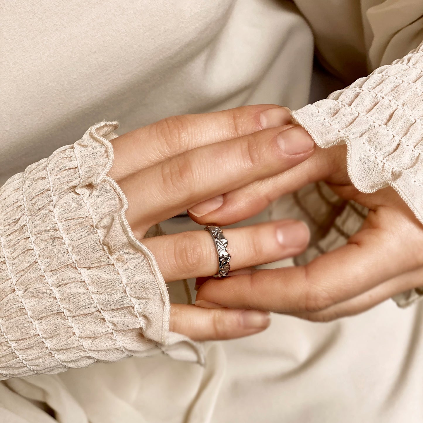 Peaks of Love — Ehering aus Sterlingsilber