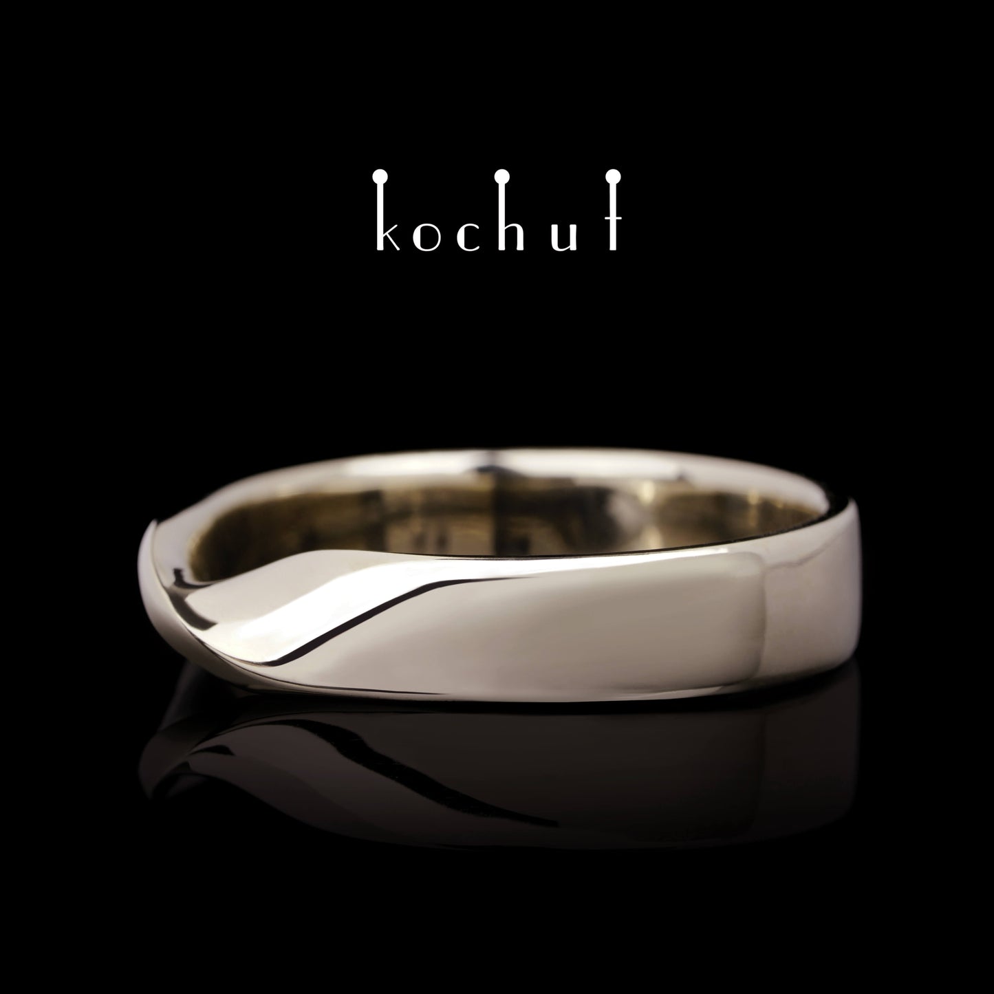 Mobius-Band: breit — Ehering aus Palladium-Gold