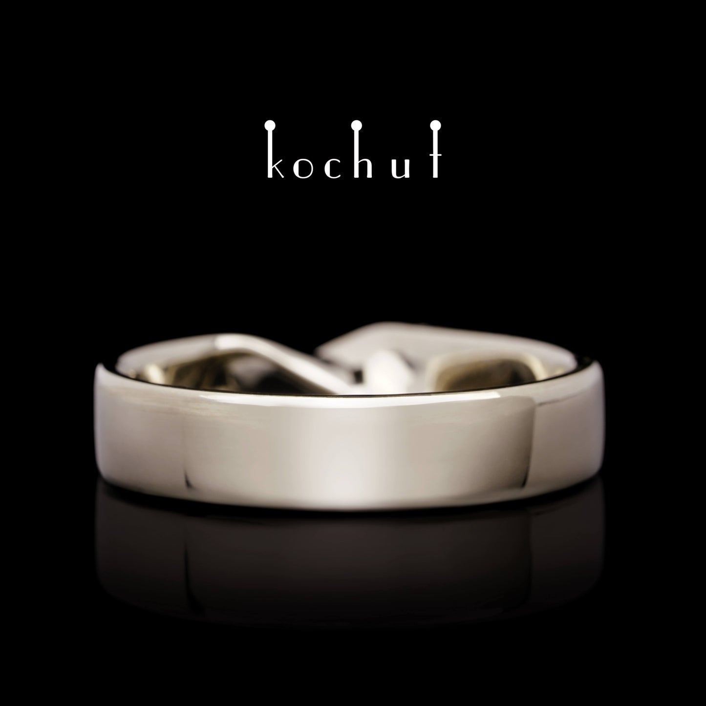 Mobius-Band: breit — Ehering aus Palladium-Gold