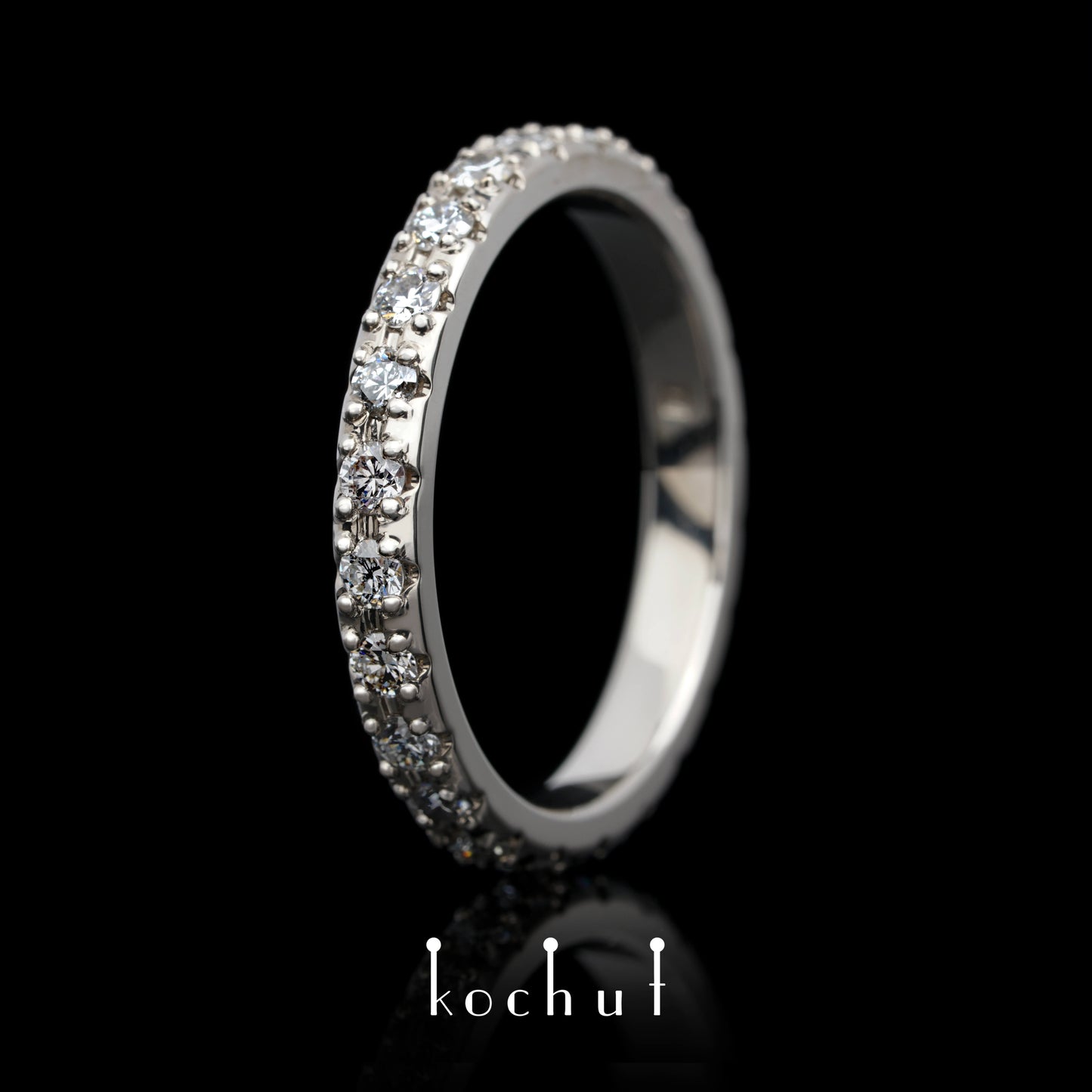 Mein Orbit — ein Verlobungsring aus Palladium-Gold mit losen Diamanten