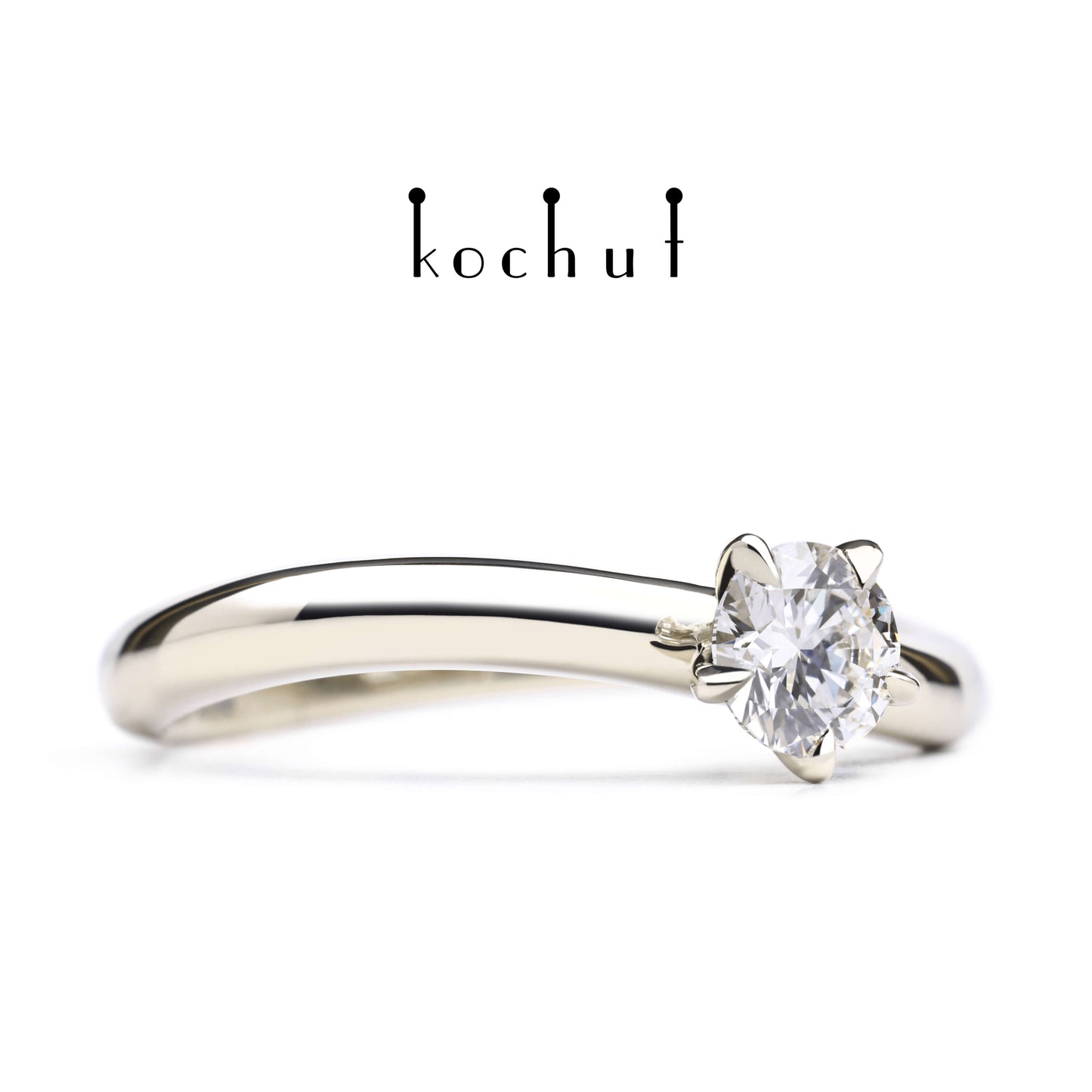 Infinity — Verlobungsring aus Weißgold mit Diamant