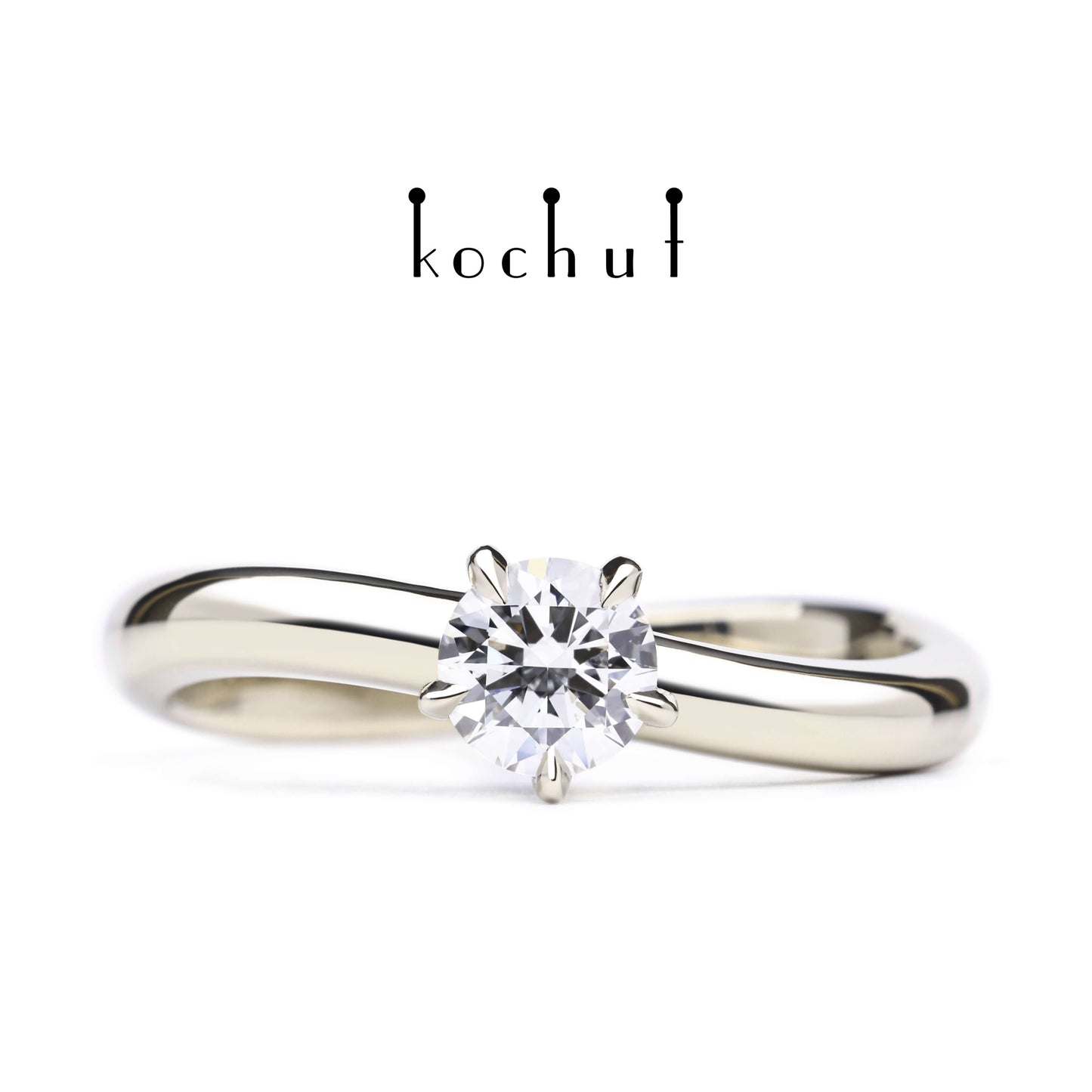 Infinity — Verlobungsring aus Weißgold mit Diamant