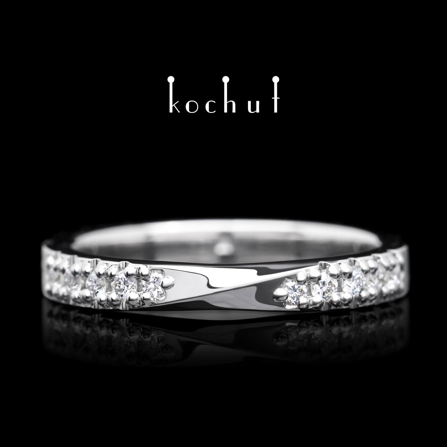 Meine Inspiration — Ring aus Weißgold mit Diamanten, beschichtet mit weißem Rhodium