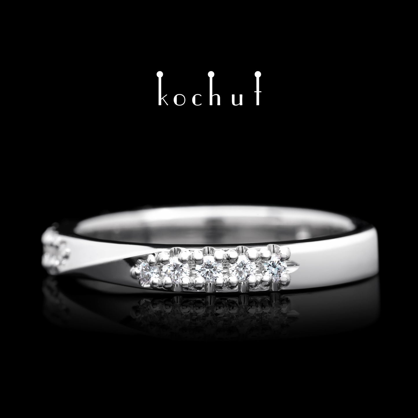 Meine Inspiration — Ring aus Weißgold mit Diamanten, beschichtet mit weißem Rhodium