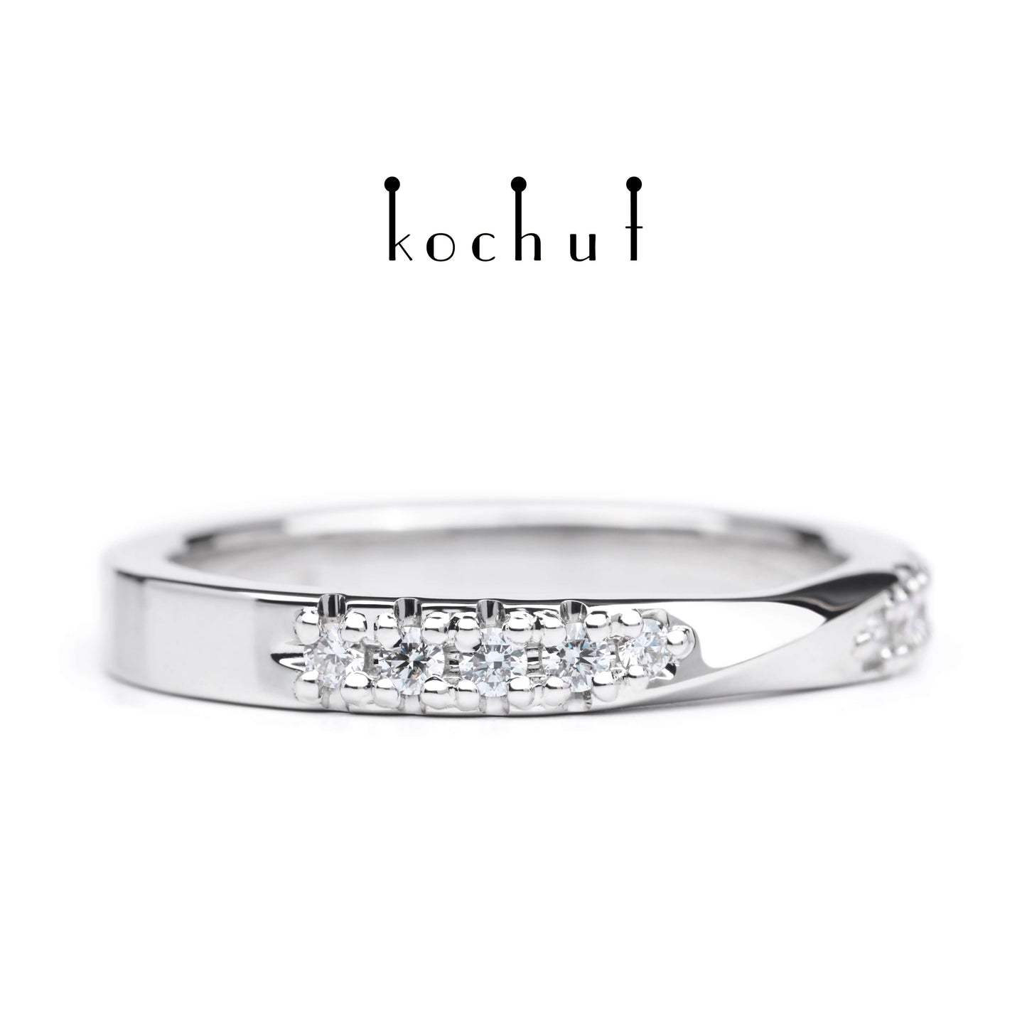 Meine Inspiration — Ring aus Weißgold mit Diamanten, beschichtet mit weißem Rhodium