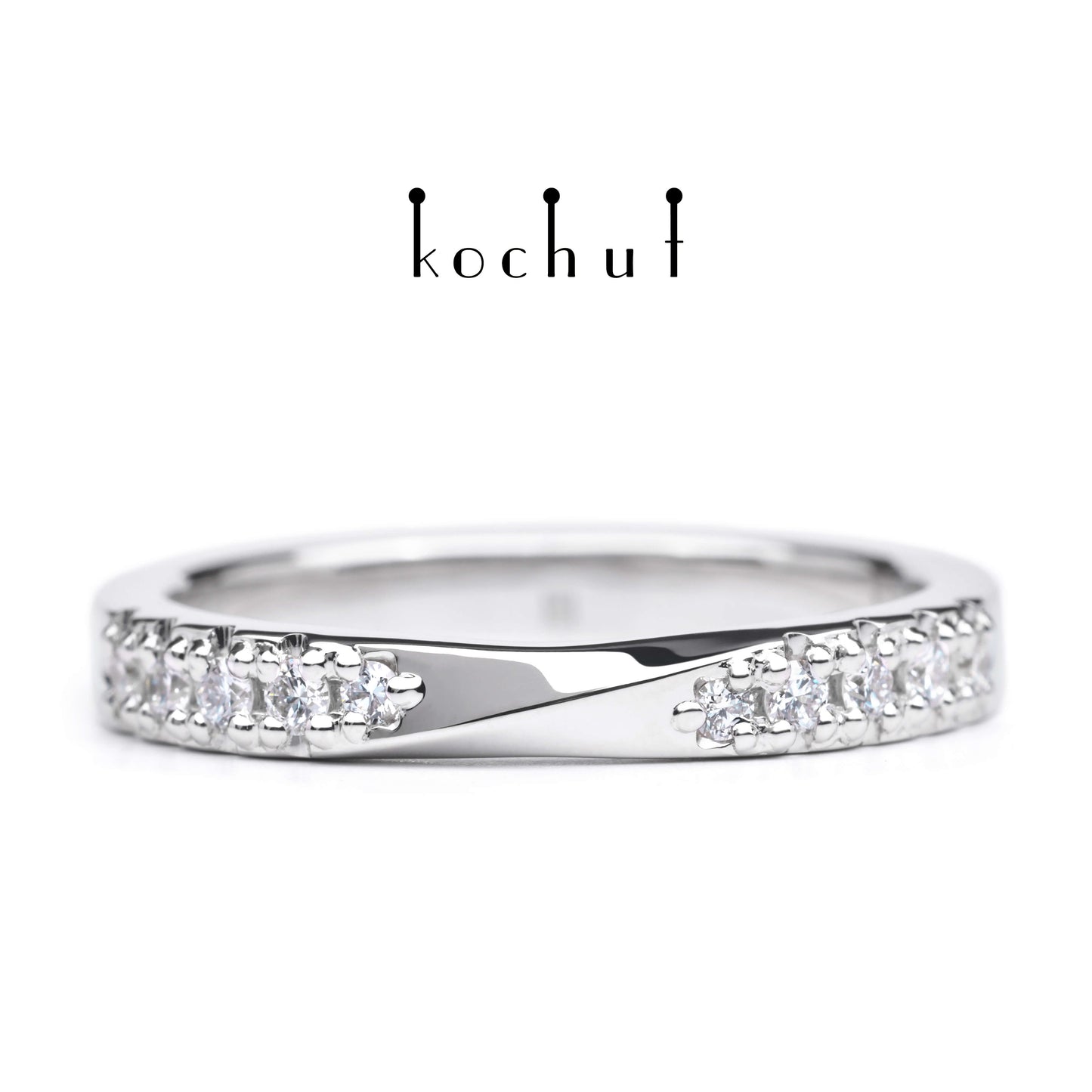 Meine Inspiration — Ring aus Weißgold mit Diamanten, beschichtet mit weißem Rhodium