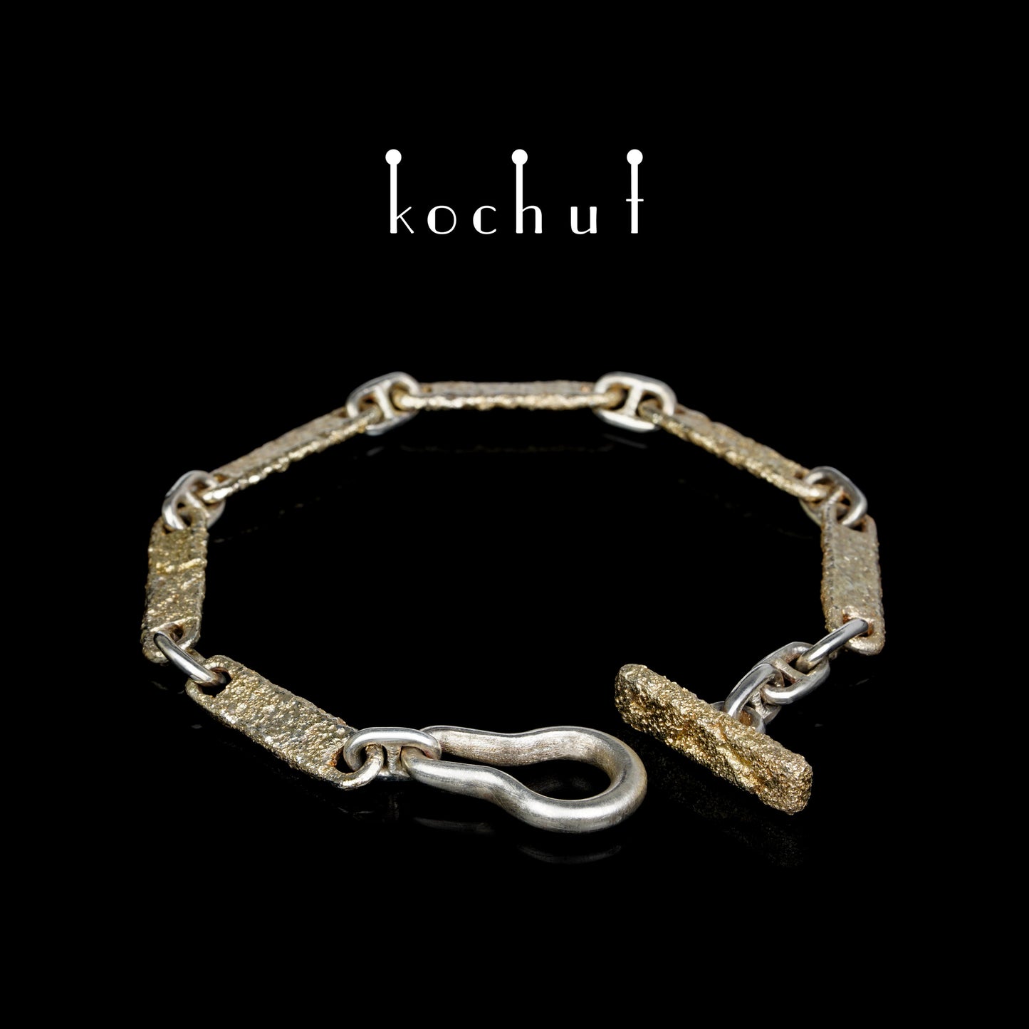 Leib und Seele — Armband aus Silber mit Gelbgoldüberzug