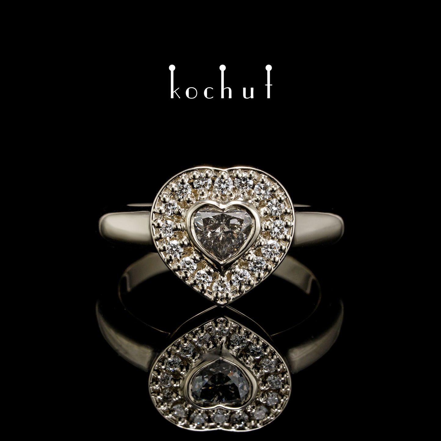 Intuition — Verlobungsring aus Weißgold mit Diamanten