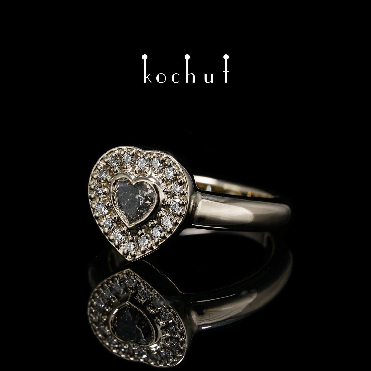 Intuition — Verlobungsring aus Weißgold mit Diamanten