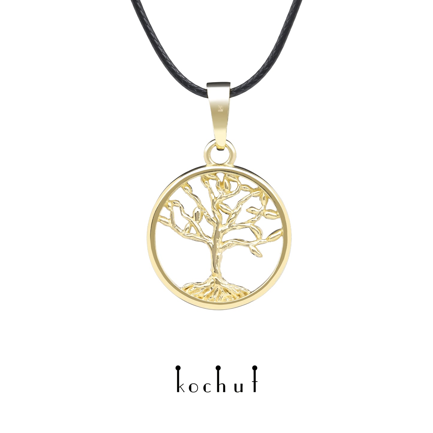 Baum des Lebens: Miniatur — Anhänger aus Gelbgold