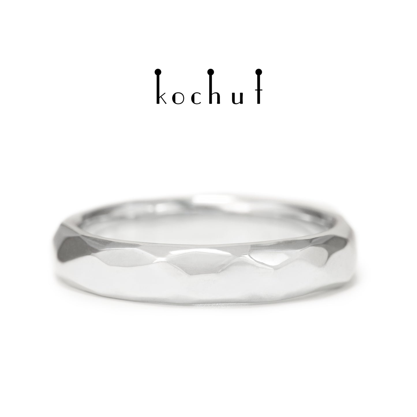 Absolute — Ehering aus gehärtetem Silber mit weißer Rhodium-Beschichtung