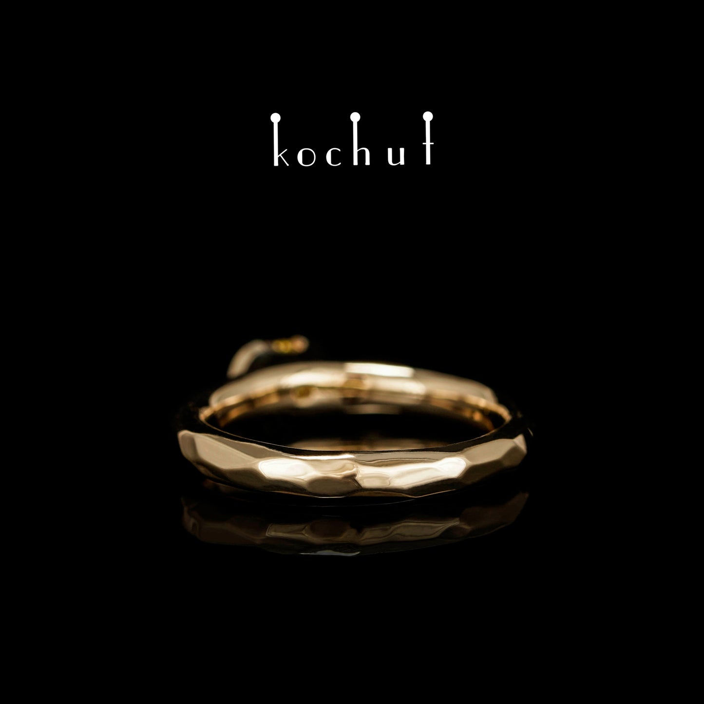 Absolute — Verlobungsring aus gelbem 18K Gold mit gelbem Saphir