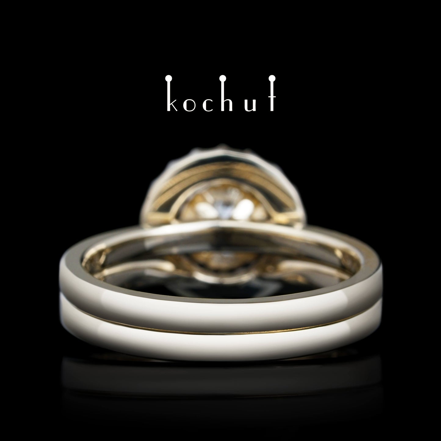 Leuchtende Galaxie — Weißgold-Verlobungsring mit Diamanten