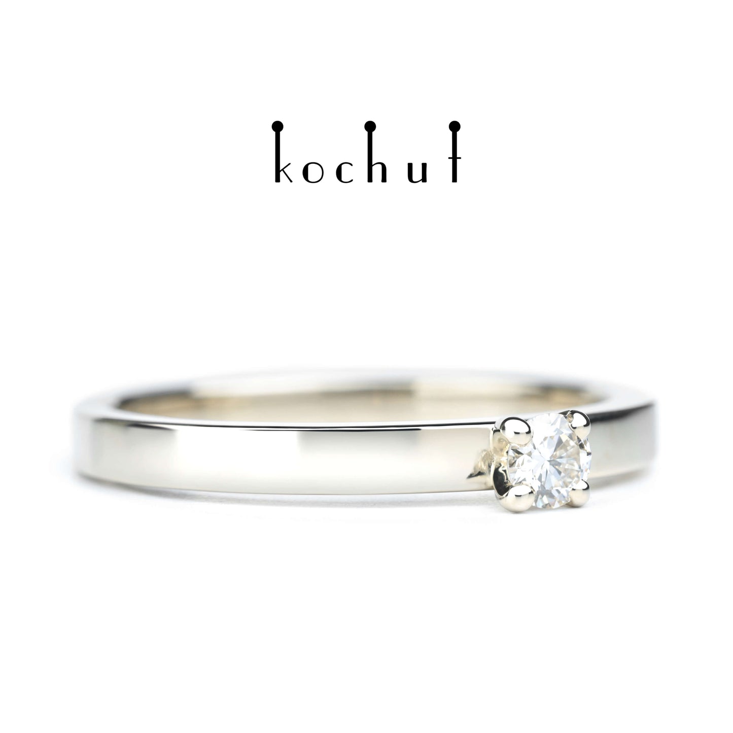 Unschuld — Ring aus Weißgold mit Diamanten