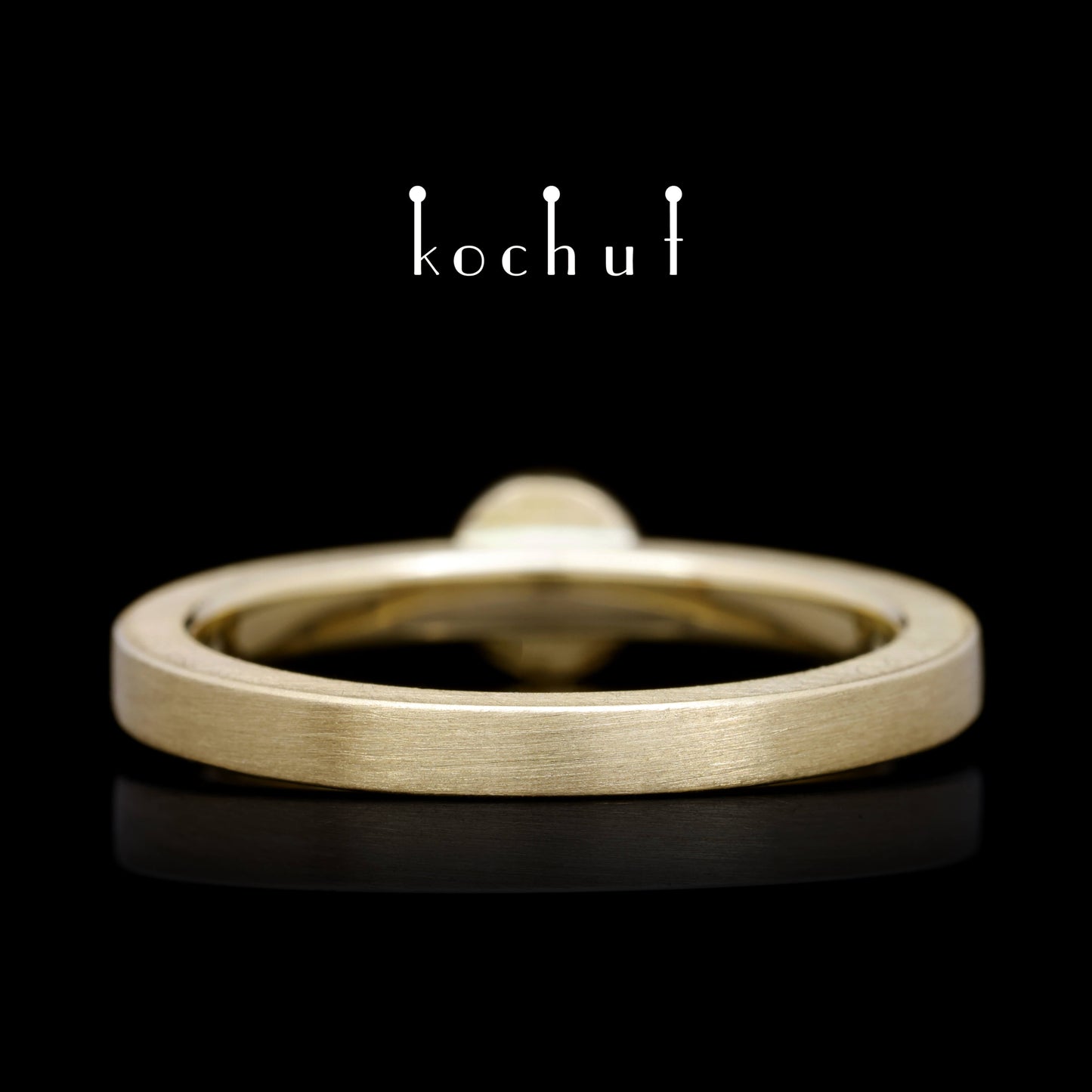Mars — Ring aus Gelbgold mit Granat