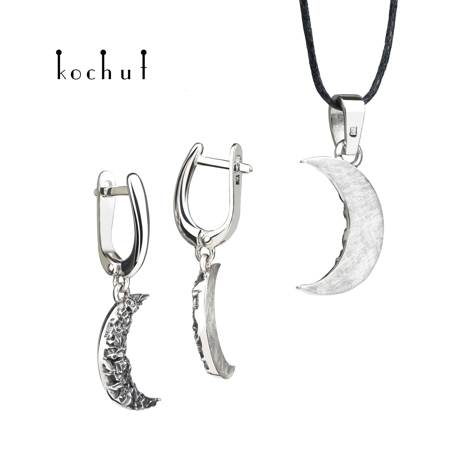 Rose Night — Set aus oxidiertem Silber